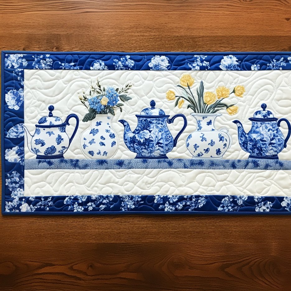 Blue Line Table Runner