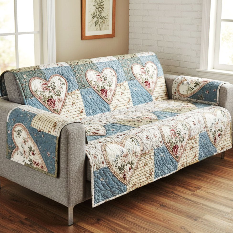 Blue Meadow Love Sofa Cover
