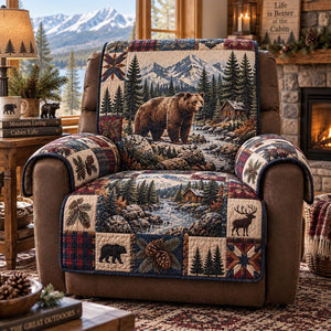 Blue Ridge Bear Cabin Sofa Cover - Made to Order