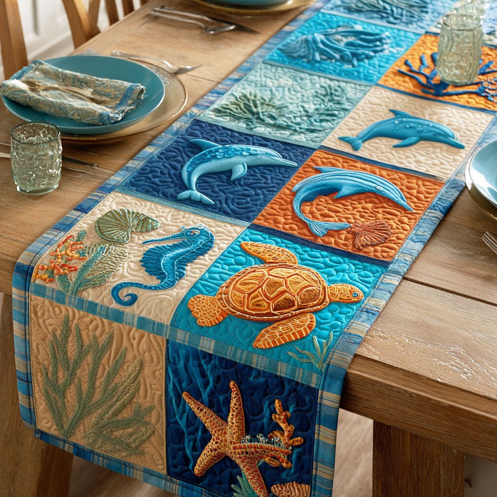 Blue Shells Table Runner
