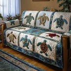 Blue Tide Turtle Sofa Cover