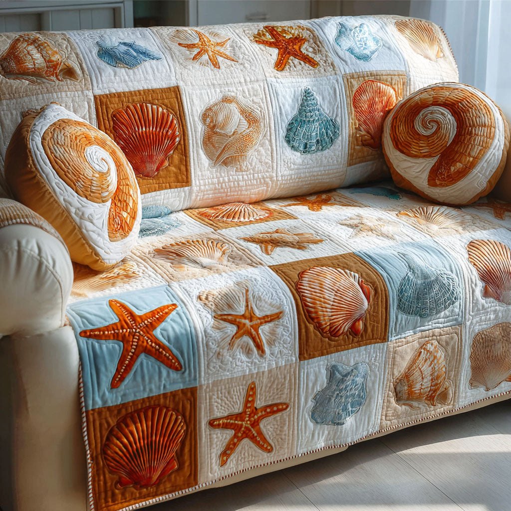 Blue Tides Sofa Cover