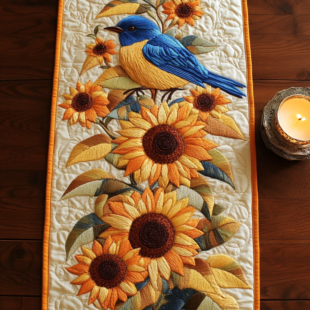Blue Whisper Table Runner