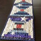 Stars and Stripes Blocks in Purple Table Runner