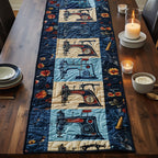 Blue Sewing Machine Table Runner