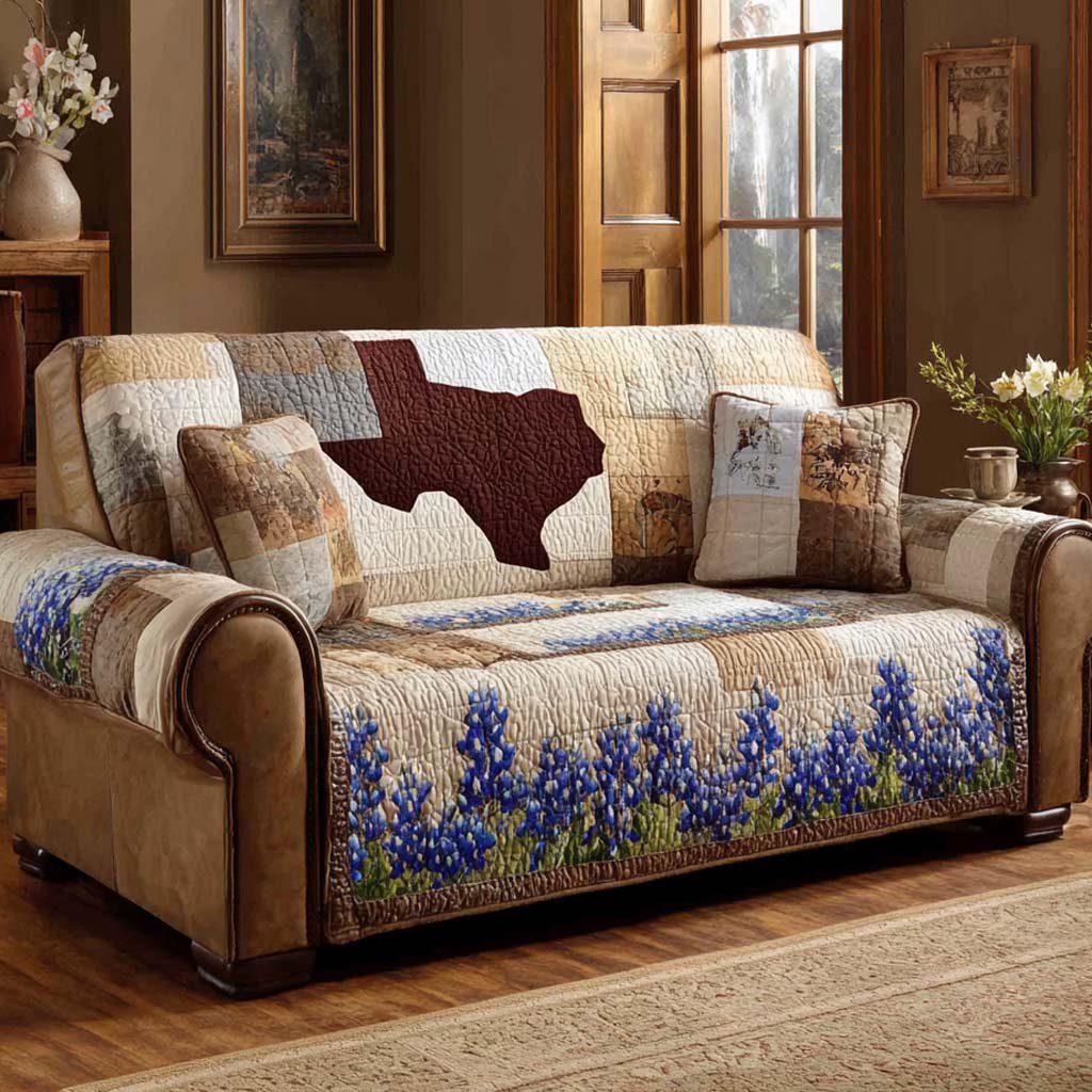 Bluebonnet Fields Sofa Cover