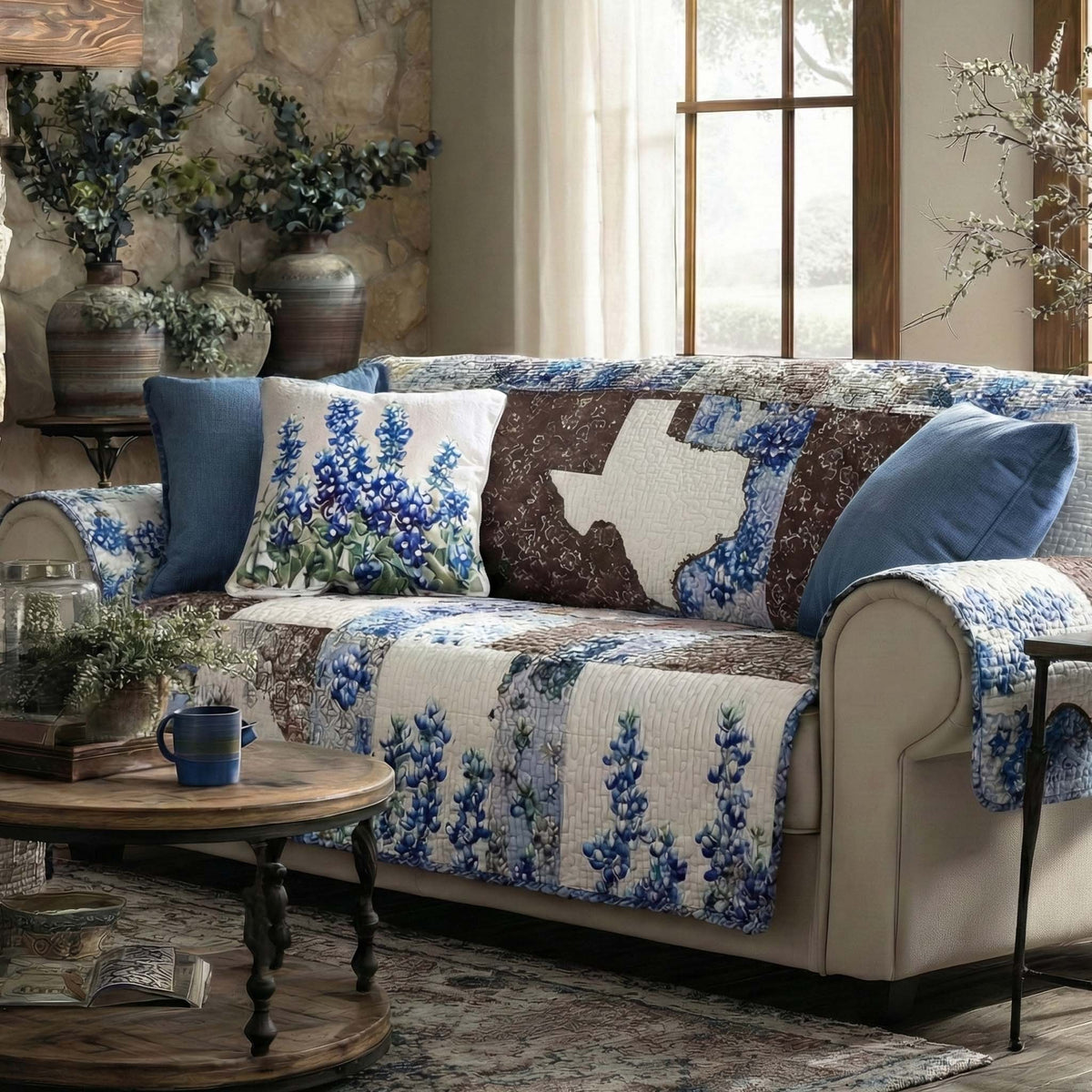 Bluebonnet Ranch Sofa Cover