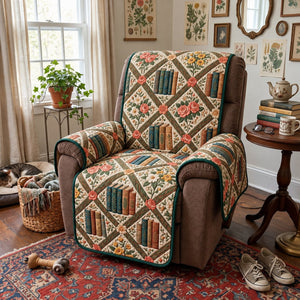 Blushing Book Blooms Sofa Cover - Made to Order