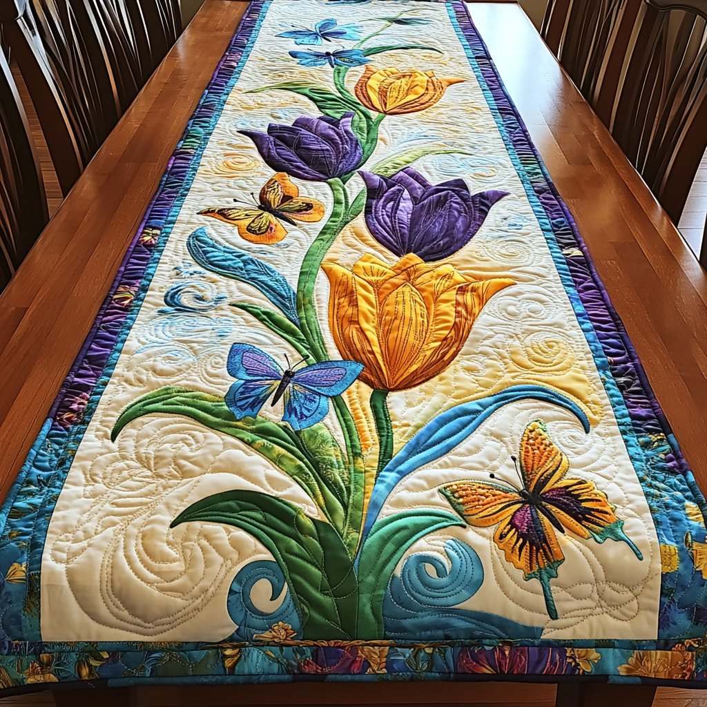 Blushing Petals Table Runner
