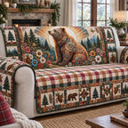 Boho Bear Wildflower Garden Sofa Cover