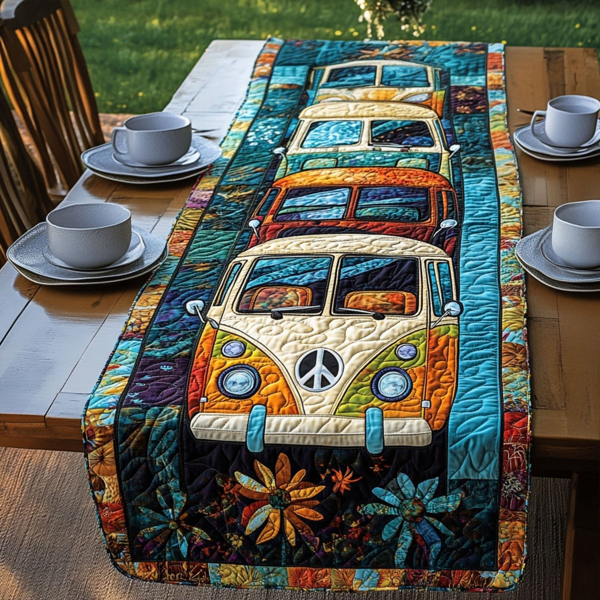 Boho Bus Charm Table Runner