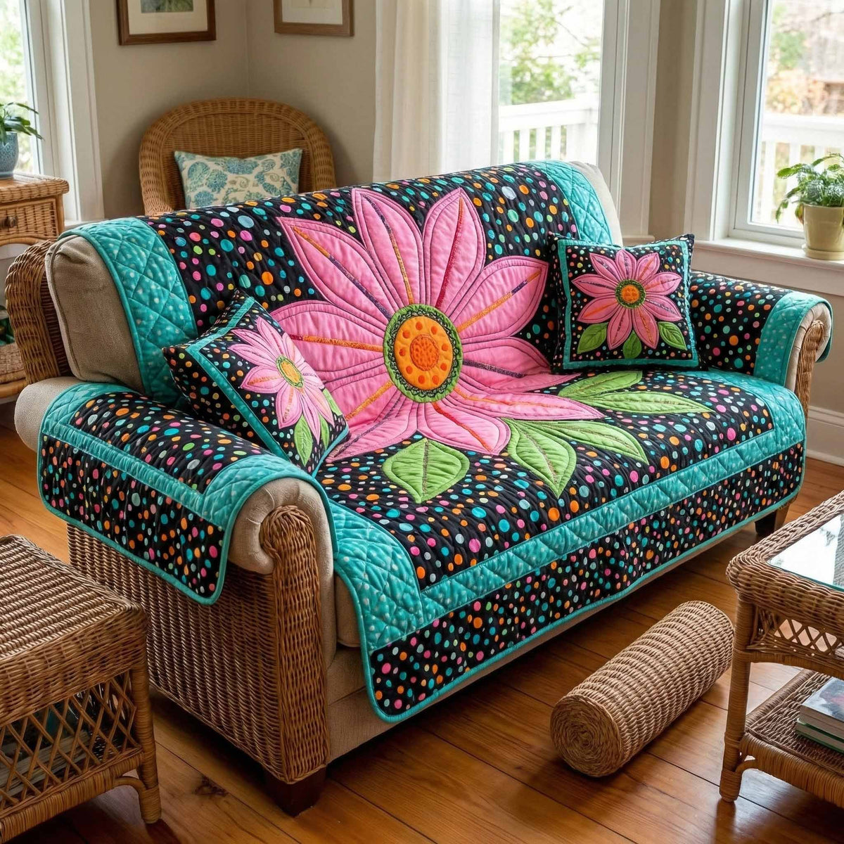 Boho Petals Sofa Cover