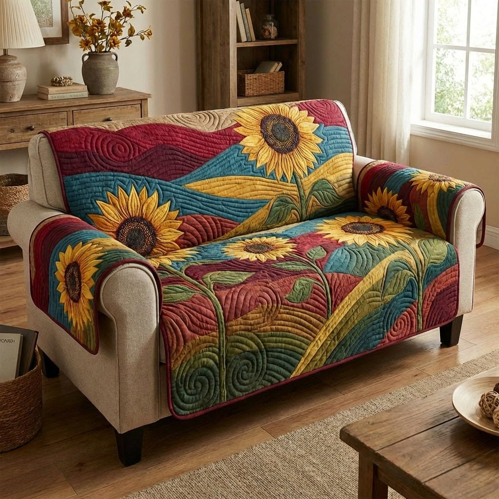 Boho Sun Wave Sofa Cover