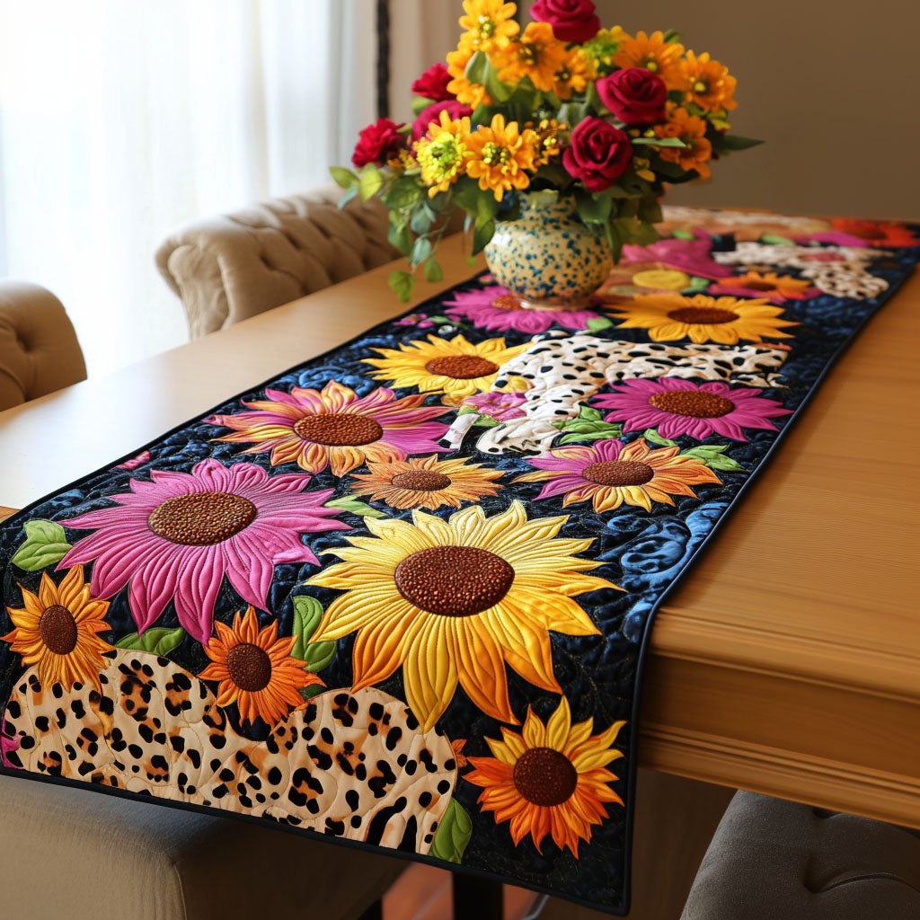 Bold Bloomscape Table Runner