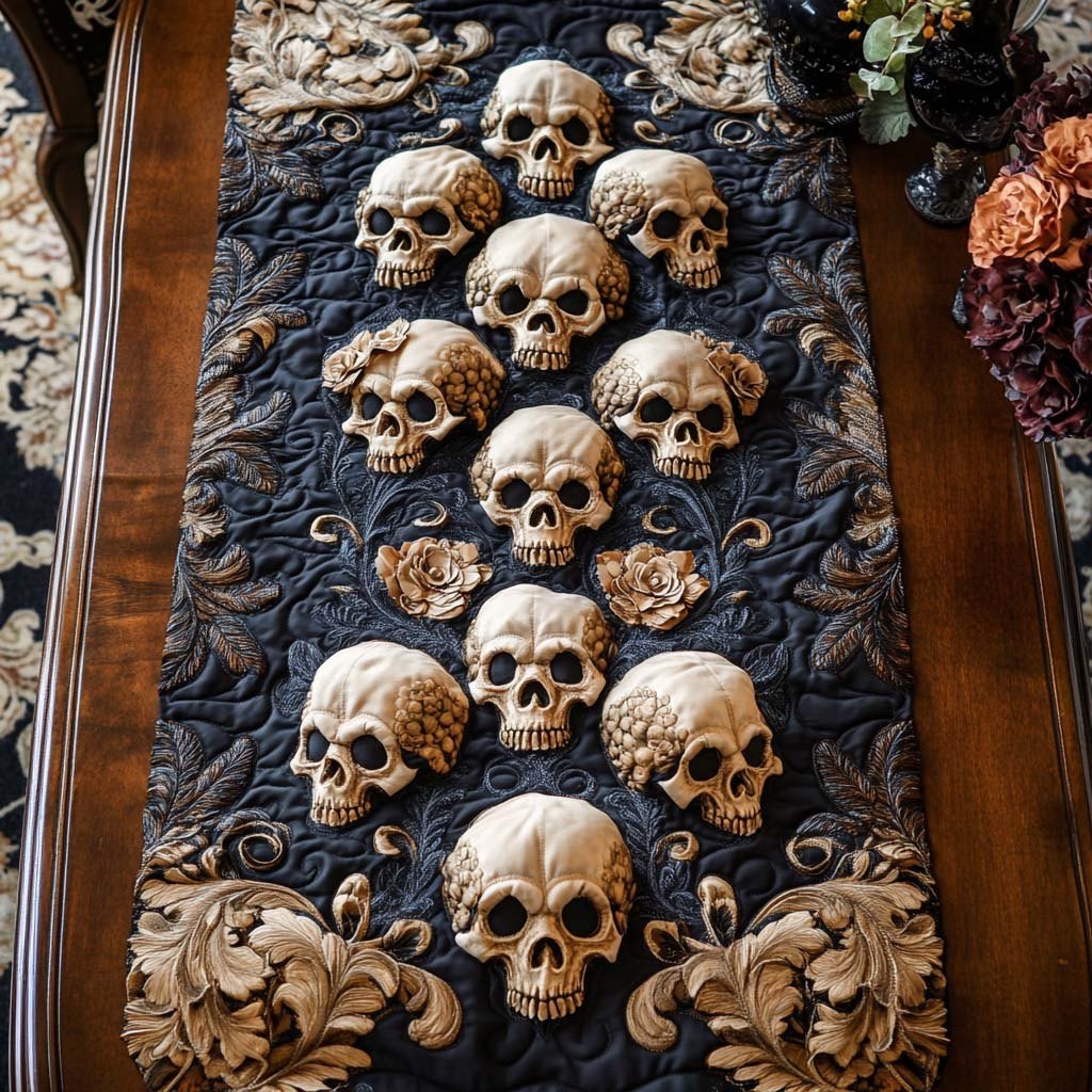 Bone Bloom Table Runner