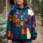 Cryptid Campfire Read hoodie, all-over print
