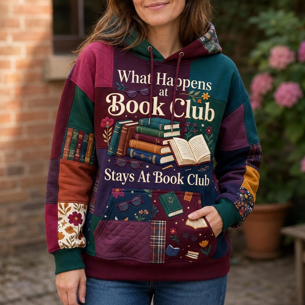 Book Club Secrets hoodie, all-over print