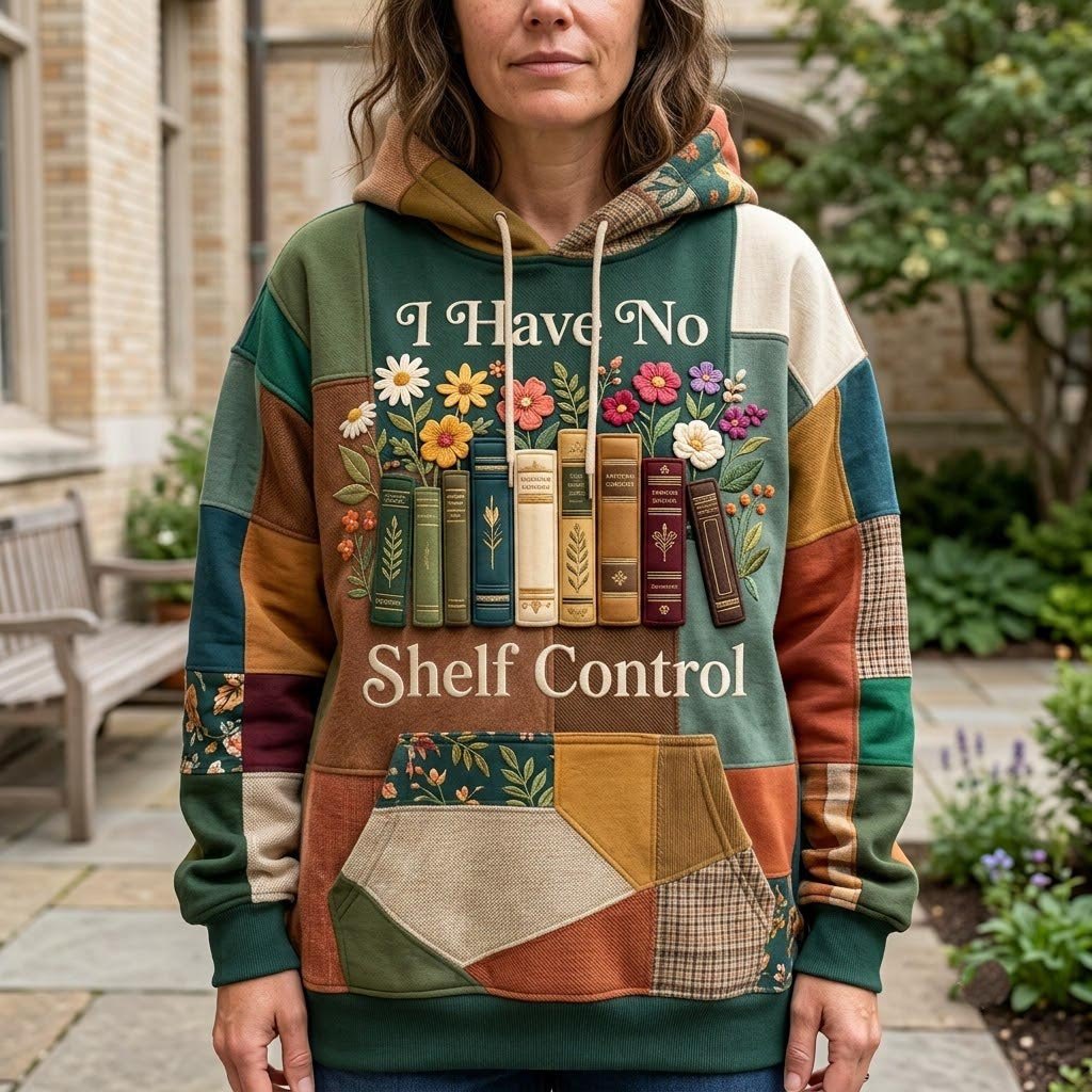 No Shelf Control hoodie, all-over print