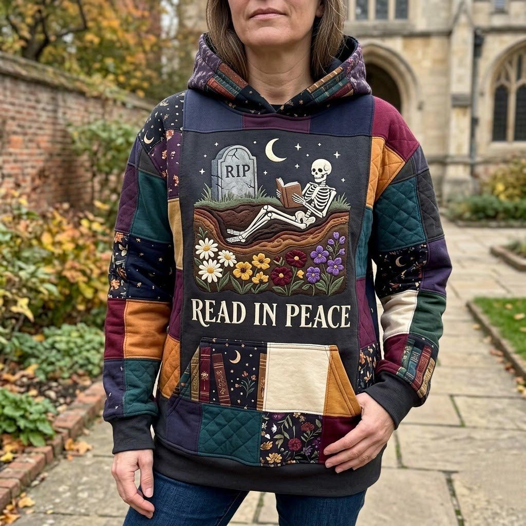 Read In Peace hoodie, all-over print
