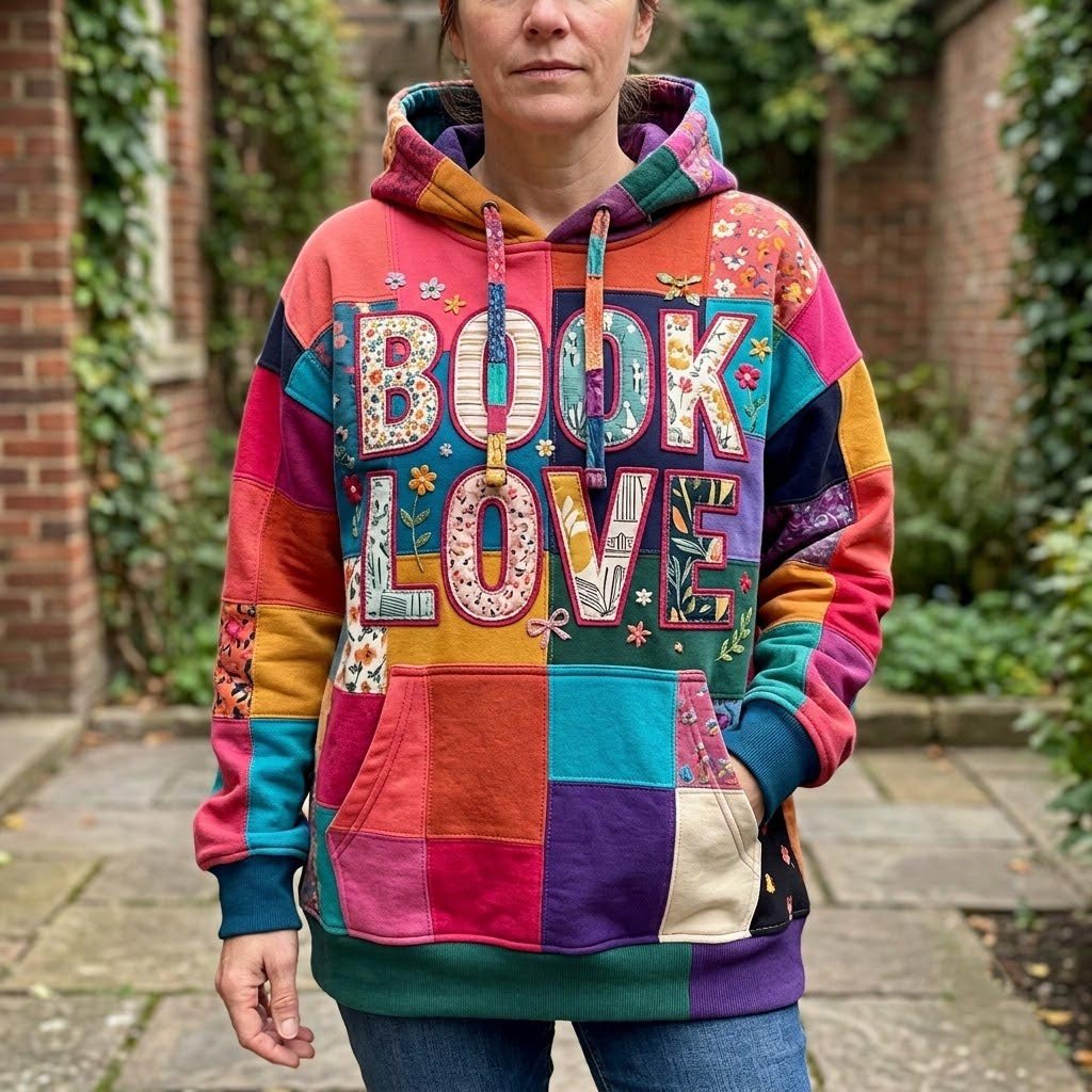 Book Love Letters hoodie, all-over print