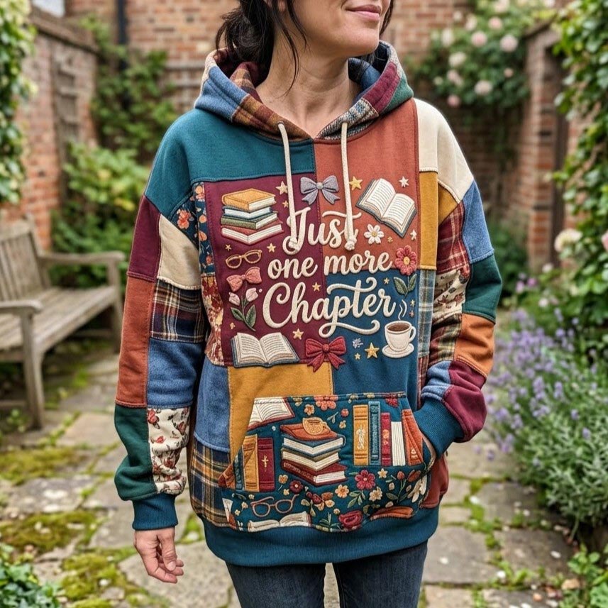 Just One More Chapter hoodie, all-over print