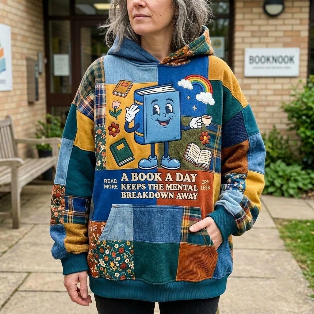 A Book A Day hoodie, all-over print