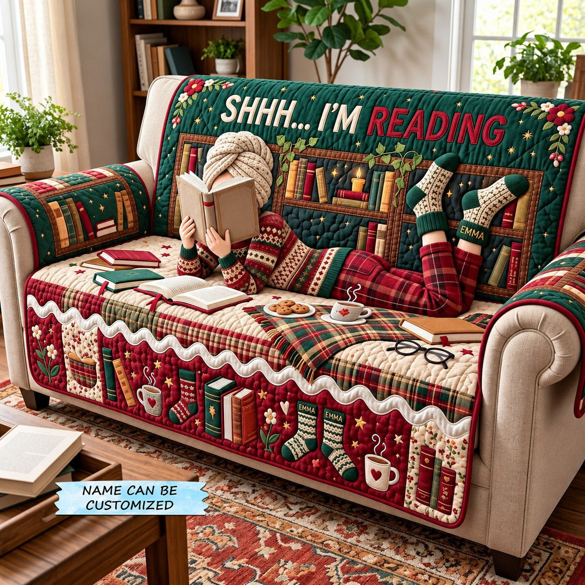 Book Lover Sofa Cover