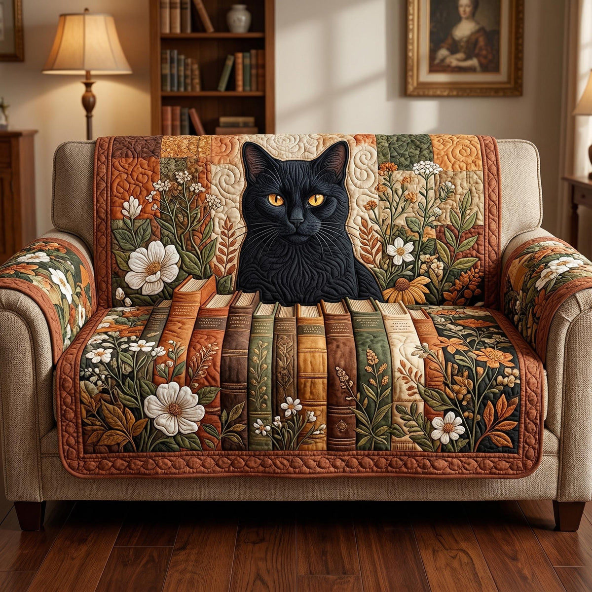 Bookish Cat Sofa Cover