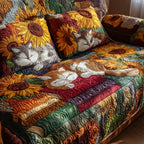 Bookish Whiskers Sofa Cover