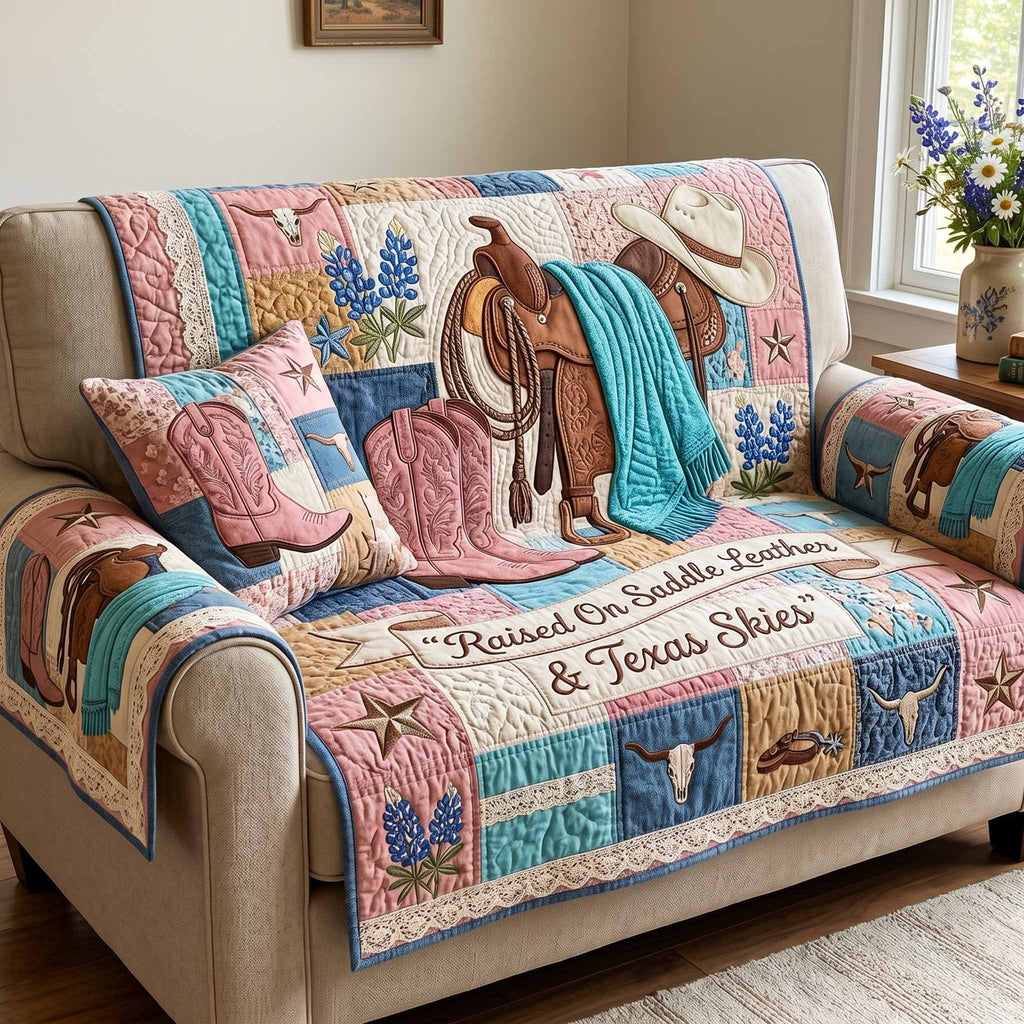 Boots and Skies Sofa Cover