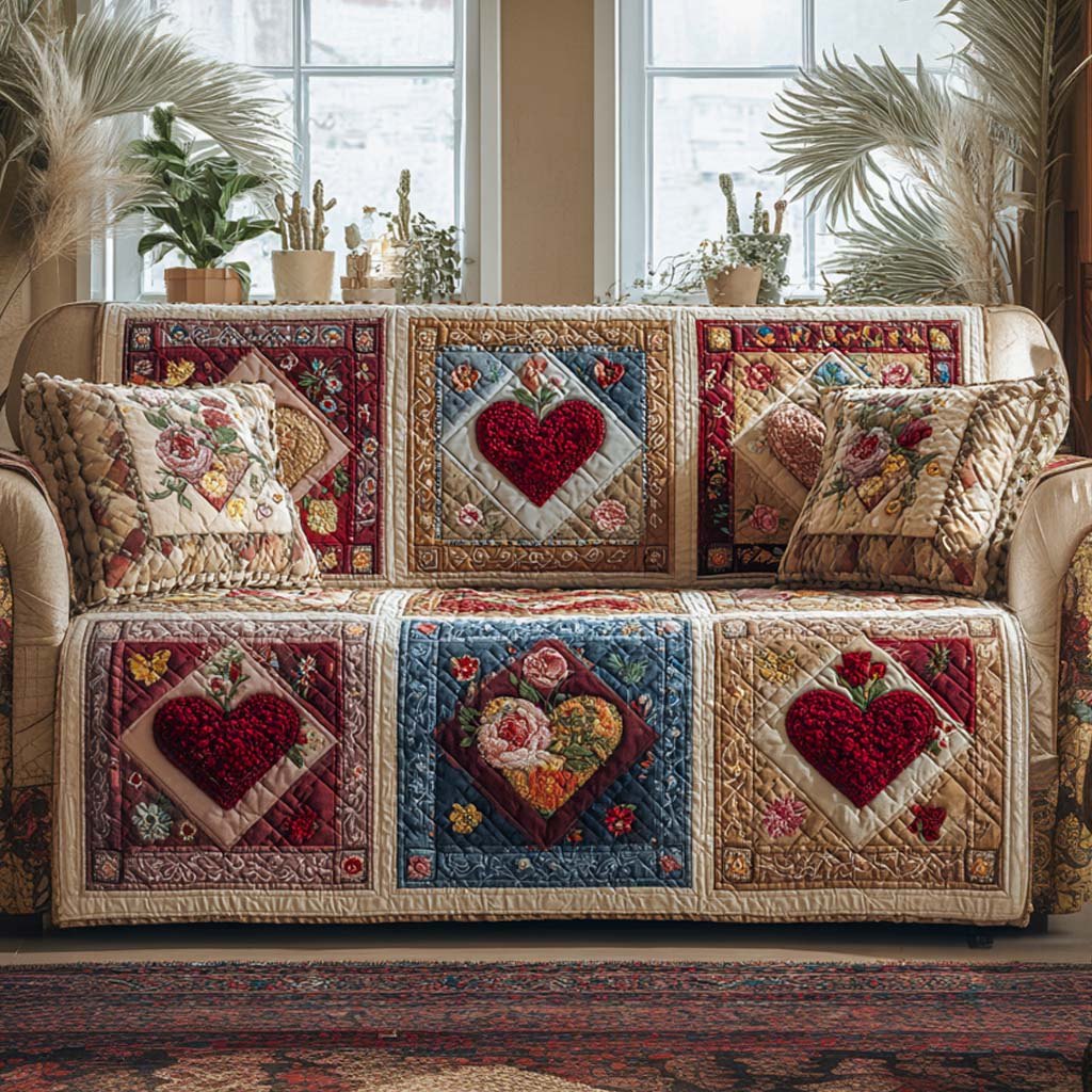 Botanical Heart Harmony Sofa Cover