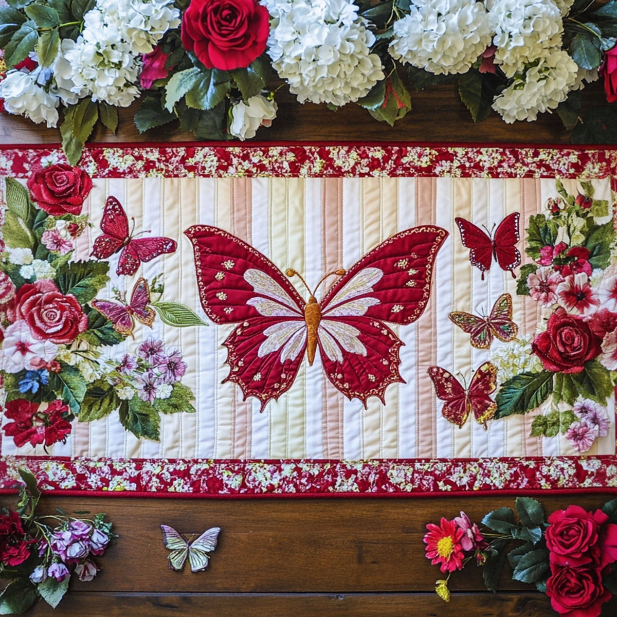 Bright Butterflies Table Runner