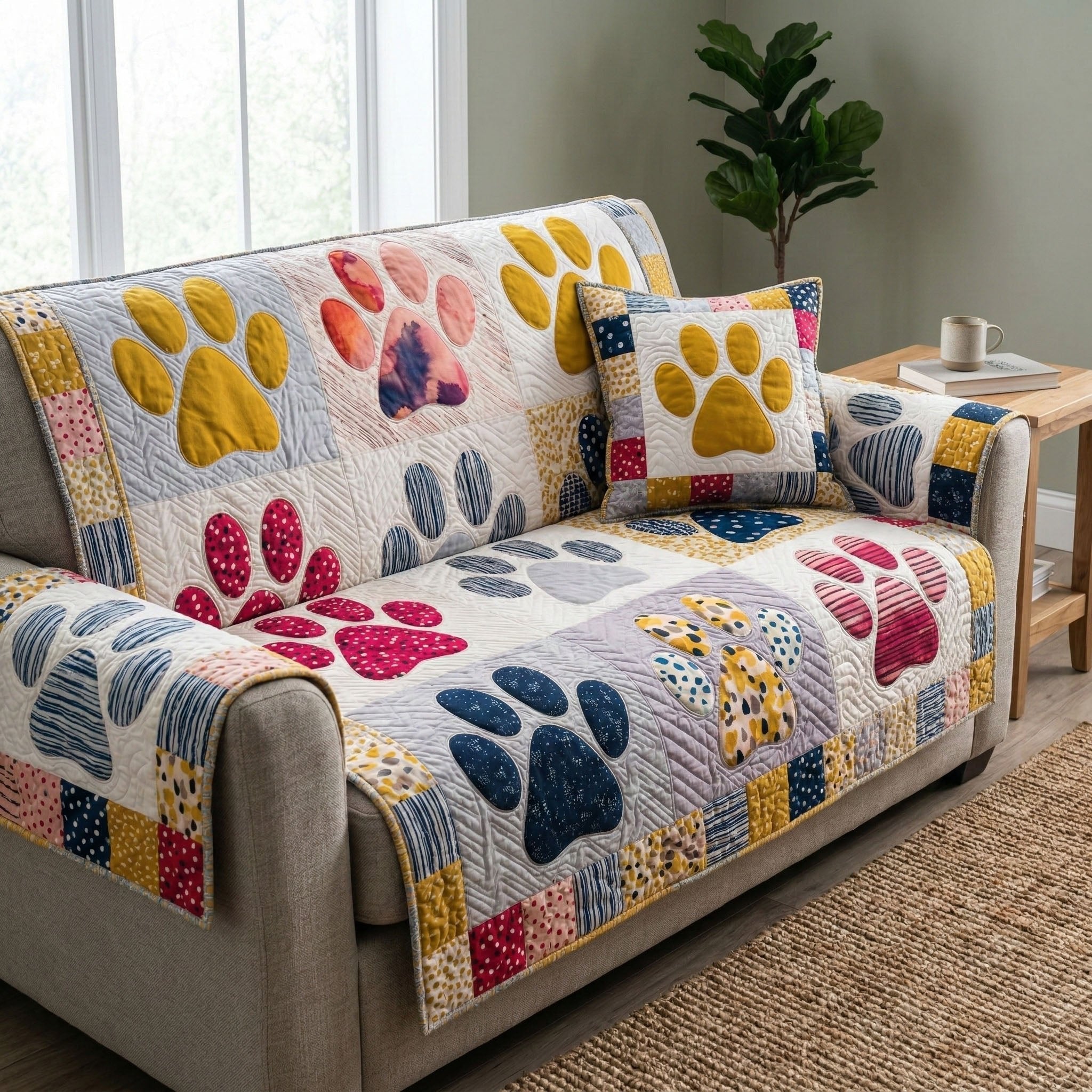 Bright Paw Sofa Cover