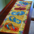 Bright Flip Flop Getaway Table Runner