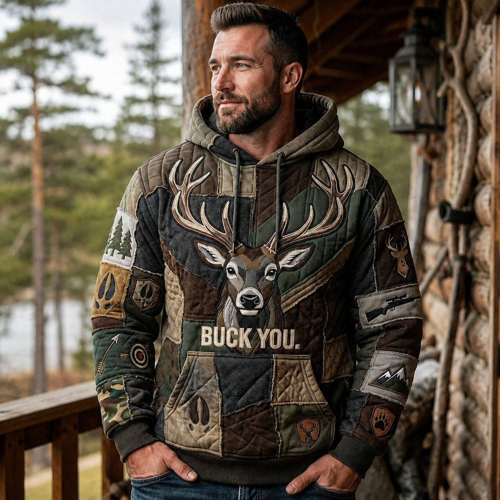 Buck You hoodie, all-over print