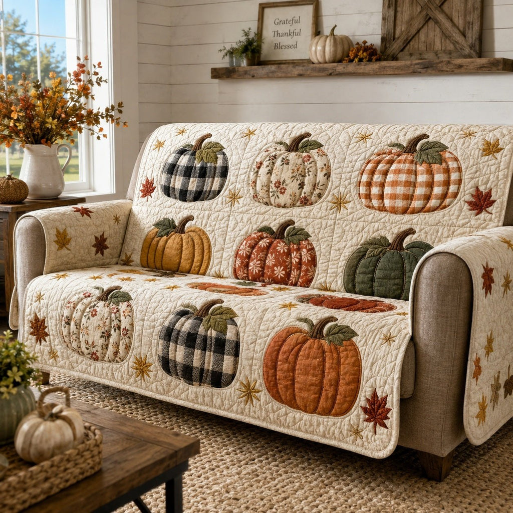 Buffalo Pumpkins Sofa Cover