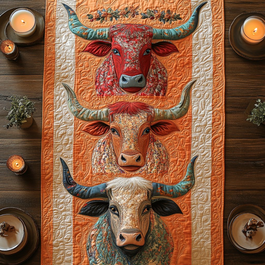 Bull Charm Table Runner