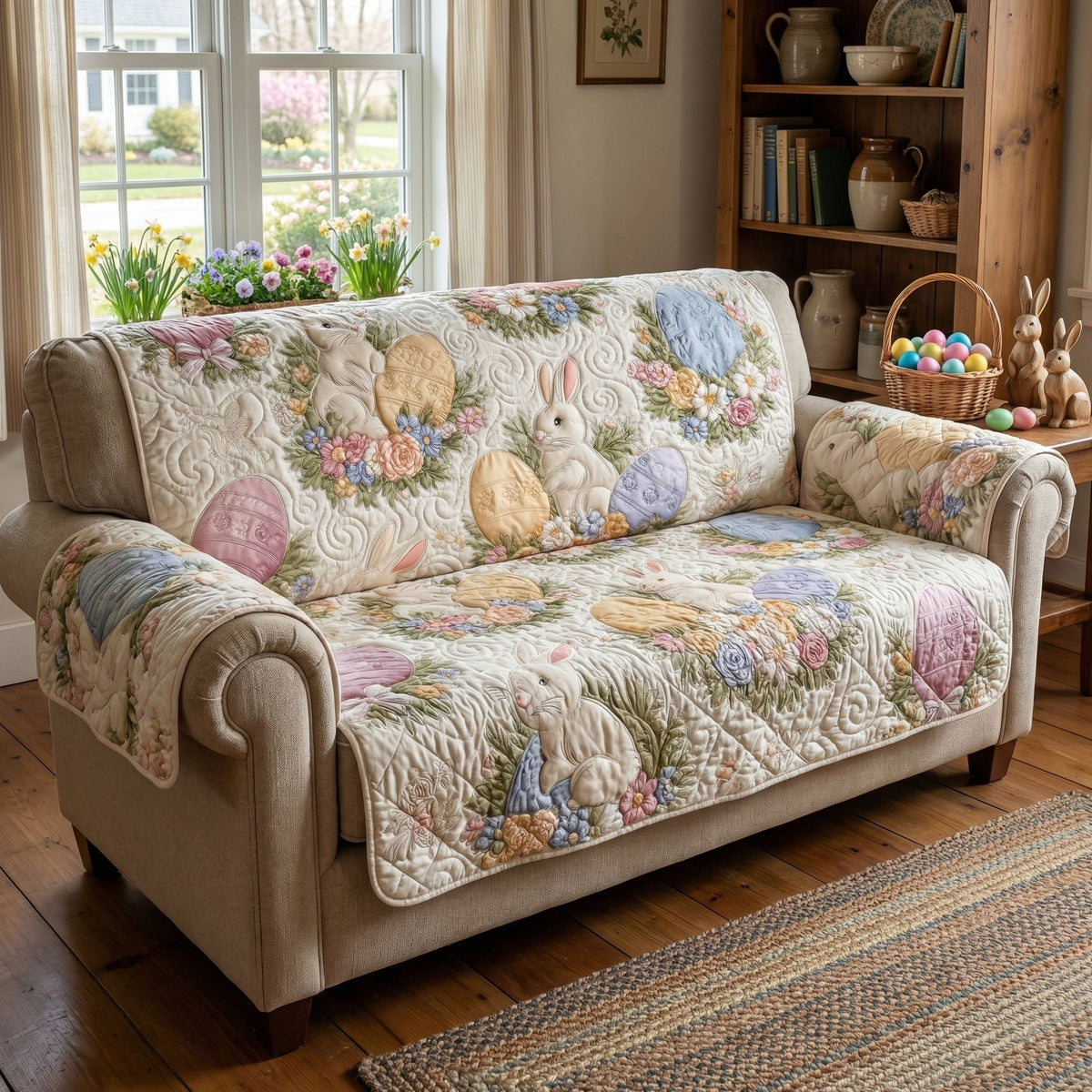 Bunny Blossom Sofa Cover