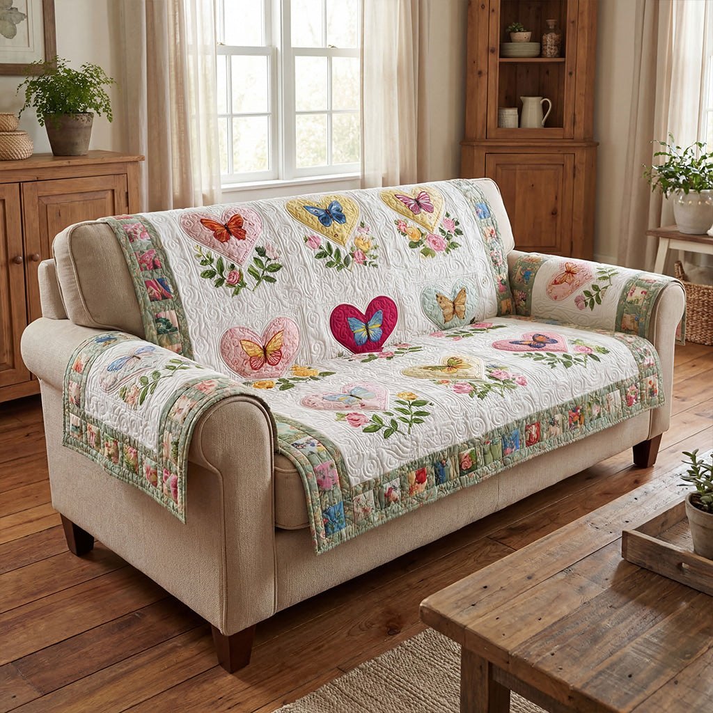 Butterfly Bloom Haven Sofa Cover