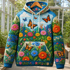 Butterfly Flower Garden hoodie, all-over print