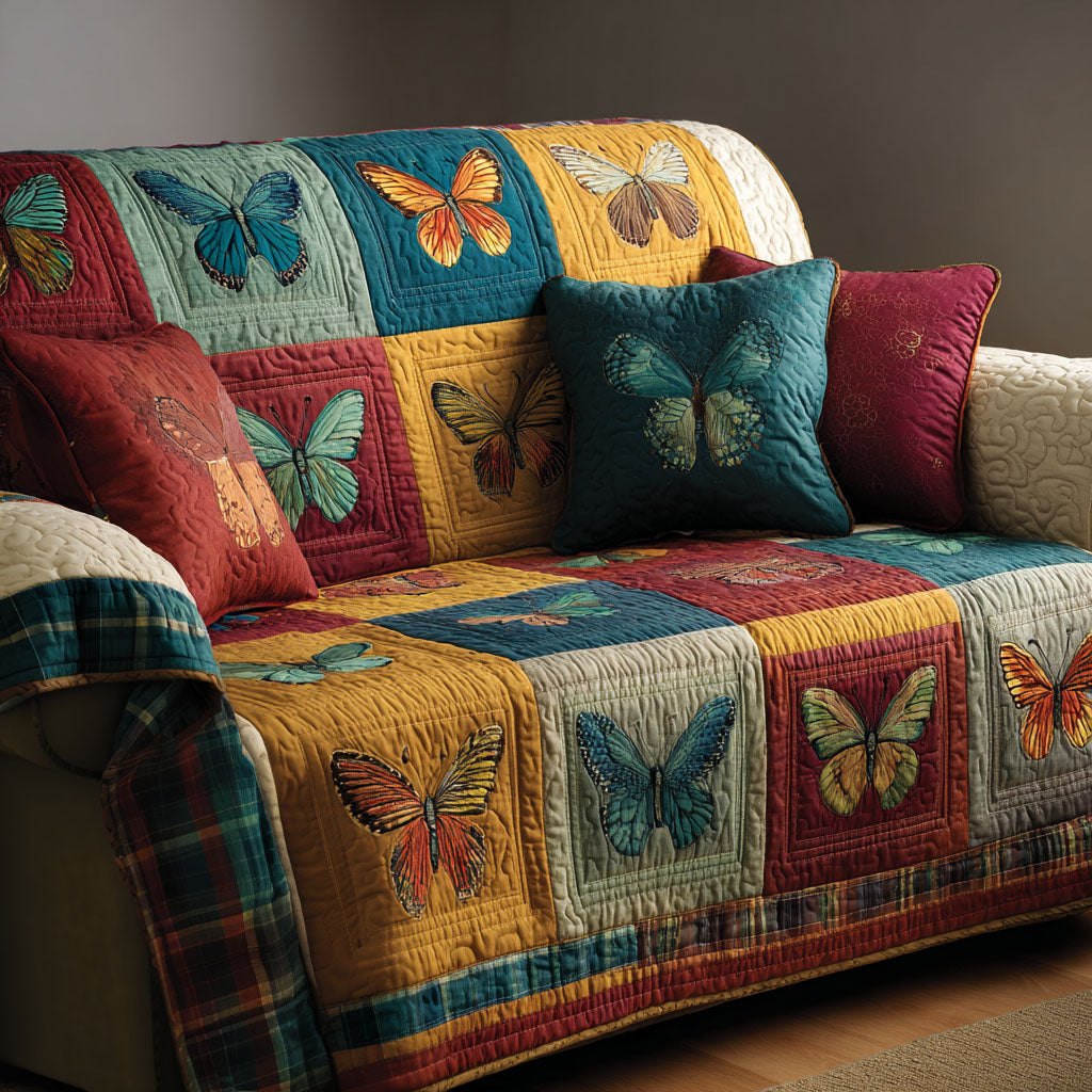 Butterfly Patchwork Sofa Cover
