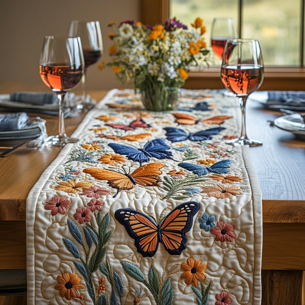 Butterfly Serenade Table Runner
