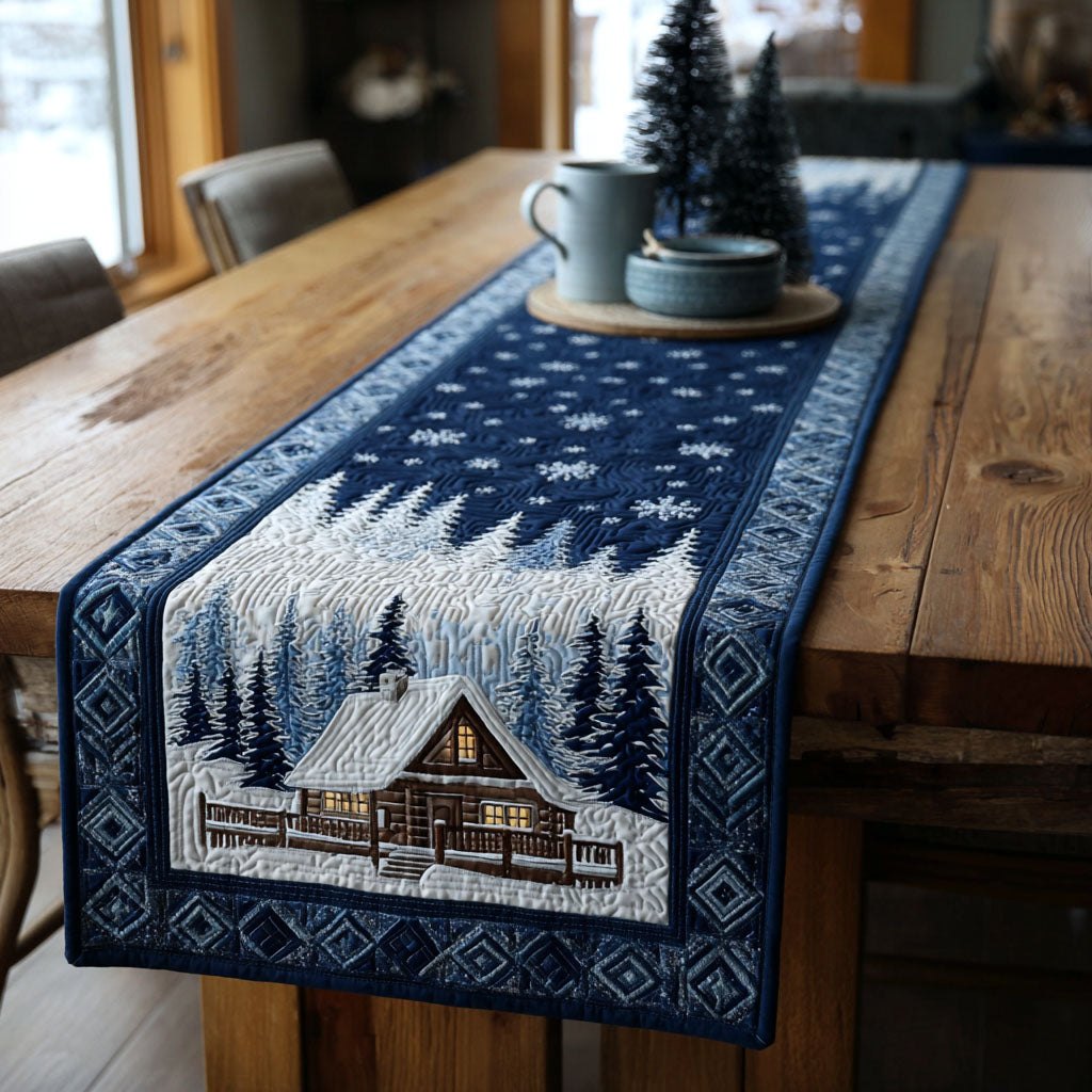 Cabin in the Snow Table Runner