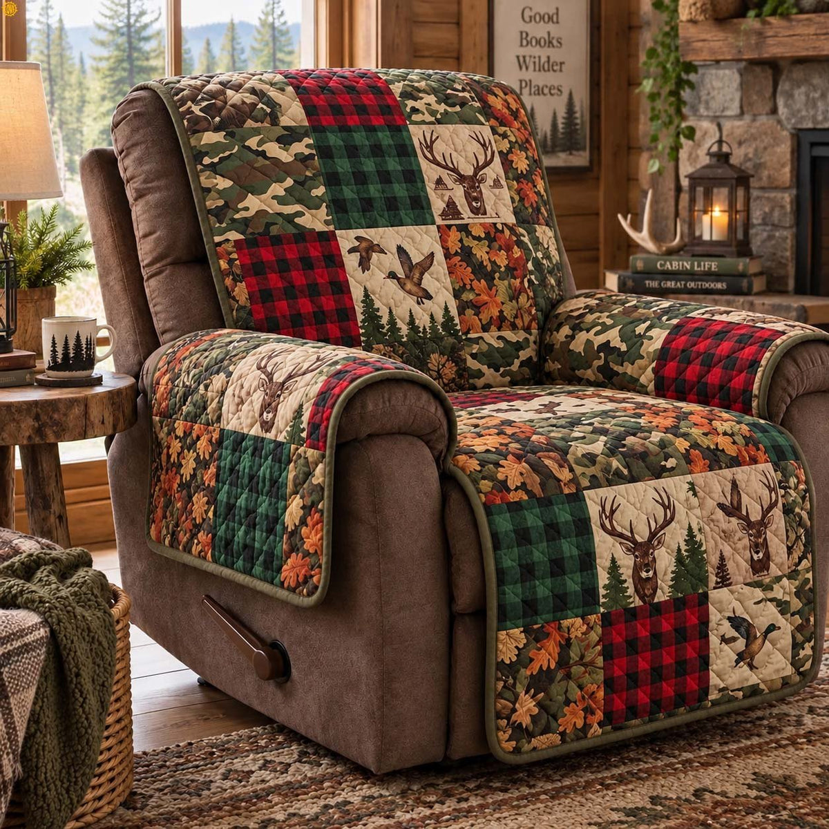 Cabin Plaid of Hunter Sofa Cover