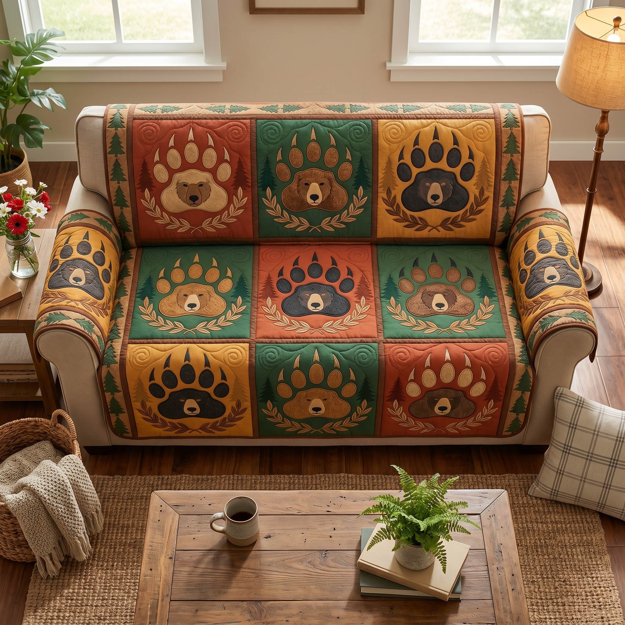 Cabin Tracks Sofa Cover