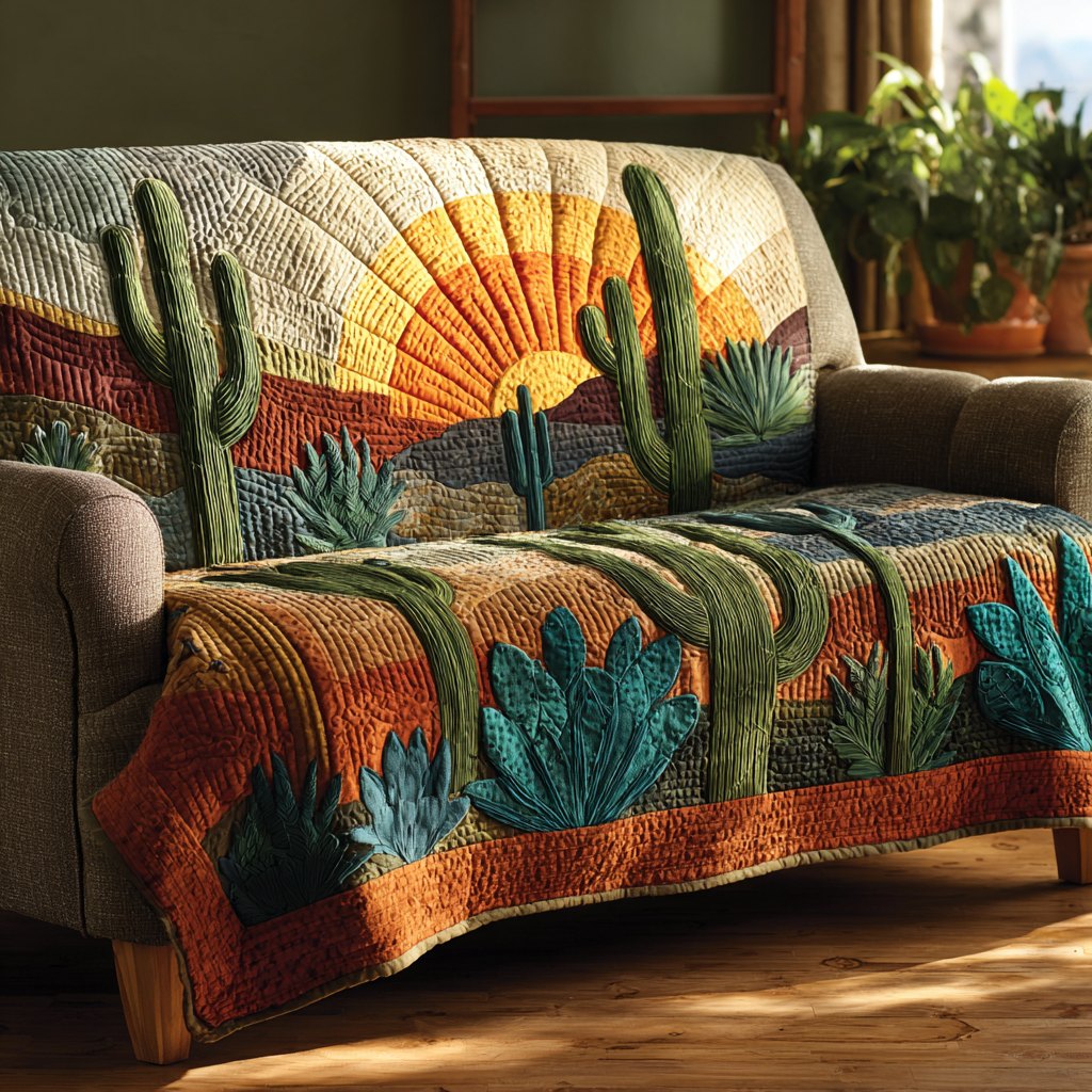 Desert Agave at Sunrise Sofa Cover