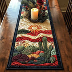 Red Desert Sun with Cactus Table Runner