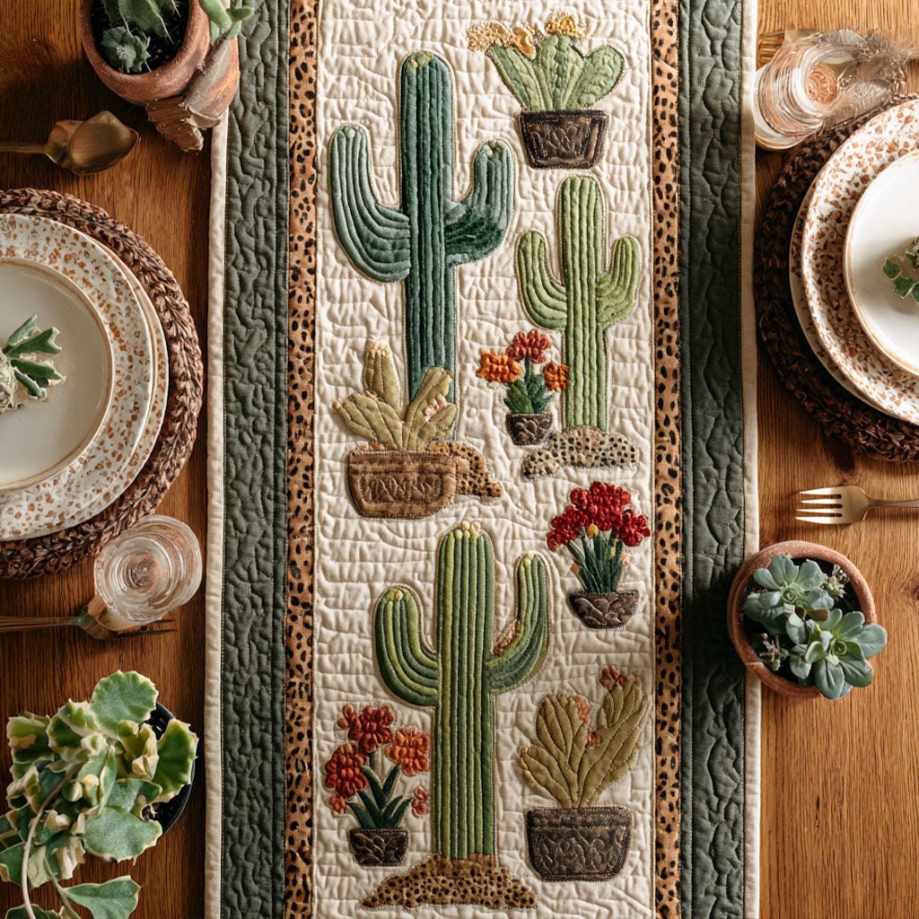 Cactus Blossom Table Runner