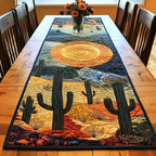 Saguaro Silhouettes Under a Golden Sun Table Runner