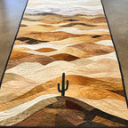 Lone Cactus on Sand Dunes Table Runner